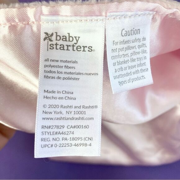 Baby Starters Unicorn Believe in Your Dreams Pink Lovey Security Blanket Satin - Picture 8 of 8